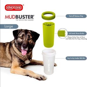 Dexas MudBuster Portable Dog Paw Cleaner, Large, Green. New!